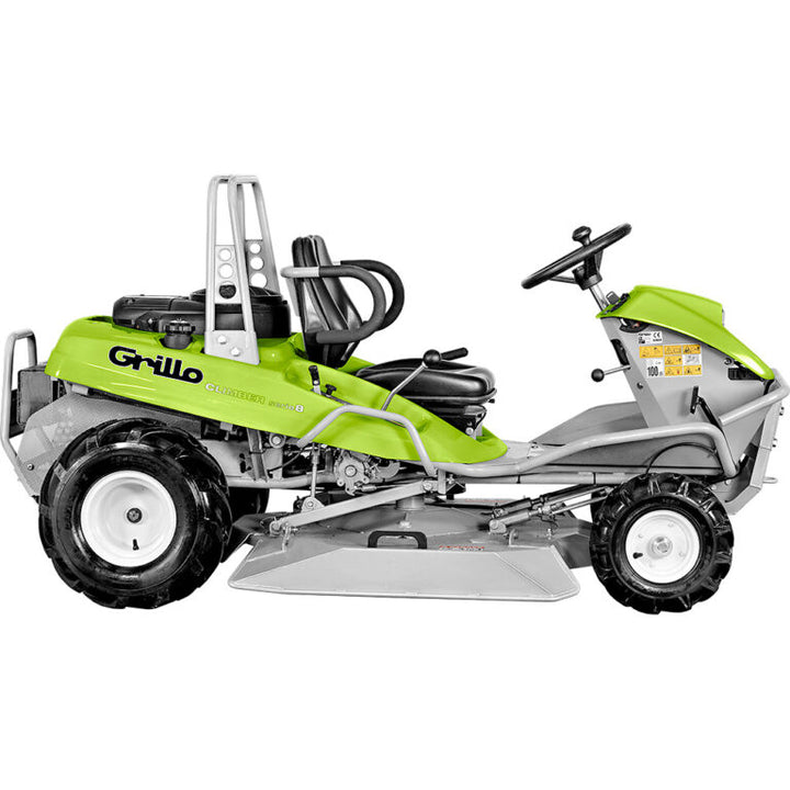 Débroussailleuse autoportée Grillo Climber 8.22, avec moteur puissant et traction sur les pentes, conçue pour l'entretien des terrains difficiles.